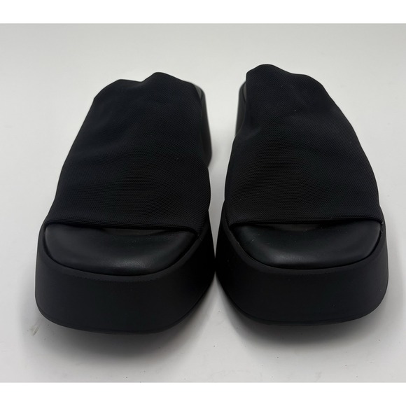 Steve Madden Women's Y2K Slinky 30 Chunky Platform Stretch Sandals Black Size 10 - Picture 2 of 9
